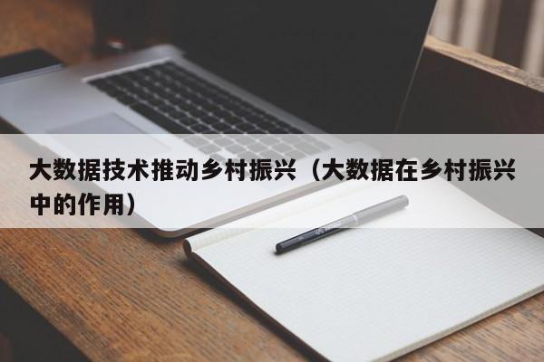 大数据技术推动乡村振兴（大数据在乡村振兴中的作用）