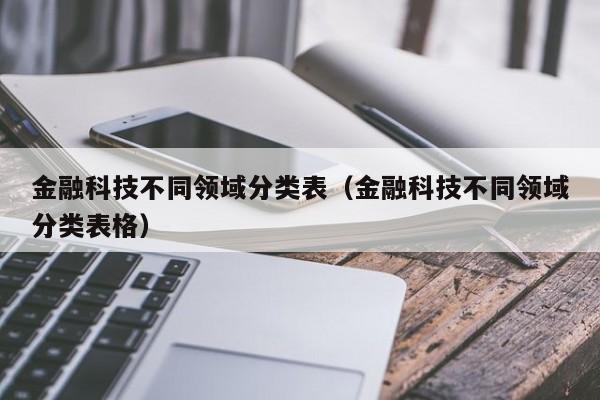 金融科技不同领域分类表（金融科技不同领域分类表格）